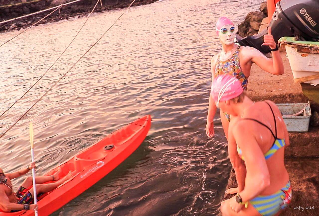 The day before the Easter Island swim